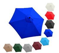 QIQVIV Toile De Rechange pour Parasol De 200/270/300 Cm, pour Parasol Déporté À 6 Baleines/8 Baleines(Sapphire Blue,(6Rib) 3.0m/118in)