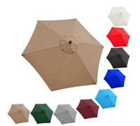 QIQVIV Toile De Rechange pour Parasol De 200/270/300 Cm, pour Parasol Déporté À 6 Baleines/8 Baleines(Khaki,(8Rib) 3.0m/118in)