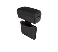 Qirc Accoudoir de voiture pour console centrale, extension d'accoudoir pour coude et avant-bras, hauteur réglable, coussin confortable universel (noir avec porte-gobelets)