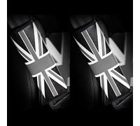 Qirc - Coussinet d'épaule pour ceinture de sécurité de voiture, motif drapeau britannique Union Jack (gris)