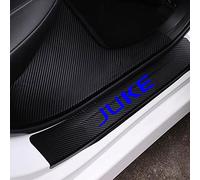 Qirc Protection de seuil de portière de Voiture en Fibre de Carbone - Autocollant décoratif pour seuil de Porte de Voiture Juke - Accessoires de modélisation décoratifs (Bleu)