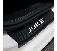 Qirc Protection de seuil de portière de Voiture en Fibre de Carbone - Autocollant décoratif pour seuil de Porte de Voiture Juke - Accessoire de modélisation décoratif (Blanc)