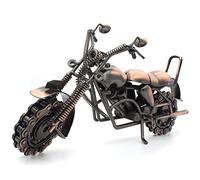 QIRLOEU Cadeau unique de moto pour homme - Figurine de moto en métal faite à la main - Décoration vintage pour maison, bureau et grotte d'homme - Cadeau de motard industriel steampunk