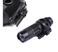 QIRUIMY Casque tactique Lumière Mini Lampe de poche en aluminium 120 Lumens Multi-fonction Lumière stroboscopique