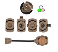QIRUIMY Lampe de casque tactique MPLS3, lumière blanche/infrarouge/vert lampe de tête LED indicateur de signal de sécurité casque de sauvetage lampe de poche (Brune)