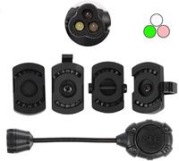 QIRUIMY Lampe de Casque Tactique MPLS3, lumière Blanche/Infrarouge Vert Lampe de tête LED indicateur de Signal de sécurité Casque de Sauvetage Lampe de Poche (Noir)