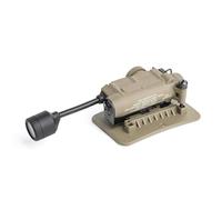 QIRUIMY Lumière Tactique avec Tige Flexible, feu de Survie LED Blanc IR Rouge/Vert/Bleu/Bleu, indicateurs Signal sécurité de Lampe Frontale (Marron)