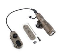 QIRUIMY M300A Lampe de poche LED Torche tactique 600 Lumens,Lumière Scout légère pour mlok Keymod 20mm Picatinny Rail System (Marron)