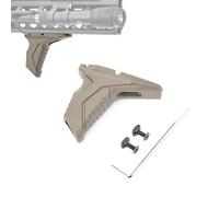 QIRUIMY Tactique Mlok keymod Link Poignée Avant Inclinée, Butée à Main avec Poignée Foregrip de Gestion des Câbles pour Système de Garde-Main Mlok Keymod (Brune, Taille Unique)