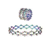 QishGO Bracelet magique rétractable 2 en 1 avec anneau extensible et pliable, Métal