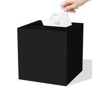 QISOLIY Boîte à cartes de mariage pour réception, boîte cadeau noire, tirelire pour remise de diplôme, fête prénatale, anniversaires, mariages, retraites, portes ouvertes, anniversaires de mariage