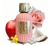 Qissa Pink 100ML Eau de parfum Femme Note de tête : Noix de Coco, PommeNote de coeur : Violette, Rose, JasminNote de fond : Sucre, Vanille, Bois de santal, Cèdre, PatchouliType de parfum : Oriental, f