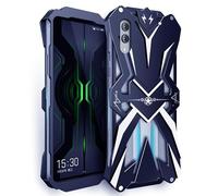 QISUO Coque antichoc luxueuse en métal en aluminium compatible avec les manettes de jeu Mi Black Shark 2/Black Shark 2 Pro (couleur : noir, taille : pour Blackshark 2)