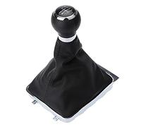 QISUO Pommeau de levier de vitesse, 5 vitesses Gear Shift bouton Stick botte guêtre Frame pour VW Passat B6 noir