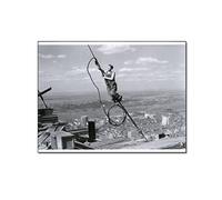 QITEX Affiche Vintage 40x60cm Canvas Murale Art New York Construction Worker Atop A Skyscraper Posters Canvas Poster Framed Modern Murale Art Imprimer Canvas Painting Posters