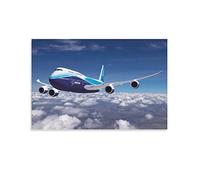 QITEX Affiches D'Art Abstrait Boeing 747 Avion Poster Avion de ligne moderne Art Murale Transport Avion Art Murale Toile Imprimerpour Salon Chambre Murale Décor 40x60cm (Sans cadre)