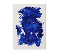 QITEX décoration murale pour le salon Yves Klein Affiches abstraites Toile bleue Art mural Yves Klein Peinture et estampes Yves Klein Photos pour salon Galerie Décor 50x70cm Pas de Cadre