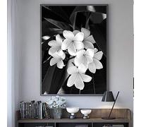 QITEX Tableau Mural Decoration Salon 40x60cm (Sans cadre) Nordique Rafraîchissant Minimaliste Noir et blanc Fleurs Toiles Peintures Imprimées Lys Affiches Art Murale Tableau Chambre Décor