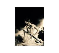 QITEX Tableaux Decoratifs Muraux Salon 30x40cm (Sans cadre) Geisha japonaise Art Peinture Poster Décoration Murale Toile Peinture Affiches et Impressions Art Murale Tableau pour Salon Chambre Décor