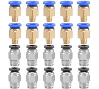 QitinDasen 10 Pièces 3D Imprimante PC4-M6 Pneumatique Connecteur et 10 Pièces 3D Imprimante PC4-M10 Pneumatique Connecteur