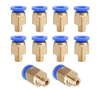 QitinDasen 10 Pièces 3D Imprimante PC4-M6 Pneumatique Connecteur, PC4-M6 Pneumatique Rapide Raccord