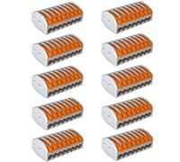 QitinDasen 10Pcs Premium PCT-218 Levier-Ecrou Fil Connecteur Set, 8 Ports Conducteur Compact Fil Connecteurs, Compact Connecteur Ressort Bornier