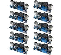 QitinDasen 10Pcs Premium XL6009 DC-DC Boost Converter Module, 3～32V à 5～35V Régulateur de Tension Élévateur, Module Élévateur Réglable 4A