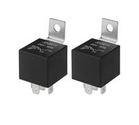 QitinDasen 2 Pièces 5 Broches Voiture Relais, 24V 40A SPDT Relais Automobile avec Support de Montage en Métal, pour Voiture Camion Bateau (Noir)