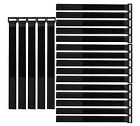 QitinDasen 20 Pièces 30 X 2 cm Nylon Serre-Câbles, Sangles de Câbles Réutilisables, Attaches de Câble Réglables à Crochet et Boucle (Noir)