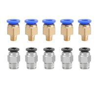 QitinDasen 5 Pièces 3D Imprimante PC4-M6 Pneumatique Connecteur et 5 Pièces 3D Imprimante PC4-M10 Pneumatique Connecteur