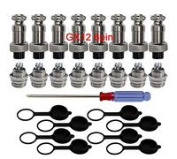 QitinDasen 8Pcs GX12 6-Broches Aviation Connecteur, 5A 12mm Mâle & Femelle Métal Panneau Aviation Connecteur Fiche Prise, avec Caoutchouc Capuchon et Tournevis