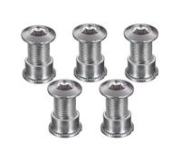 QitinDasen Lot de 5 boulons de plateau de vélo simples en acier allié M8 (argenté)