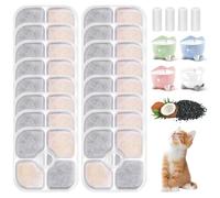 QITIXI:OU Lot de 16 filtres de rechange pour fontaine à chat Catit Pixi - Compatibles avec la fontaine Catit Pixi - Pour catit Pixi et fontaine à chat de 2,5 l (16 + 4)