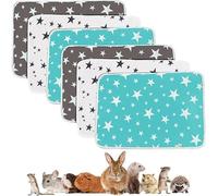 QITIXI:OU Lot de 6 coussinets de cage absorbants pour cochons d'Inde, 35 x 45 cm, réutilisables, lavables et imperméables, tapis d'urine pour chatons et chiots