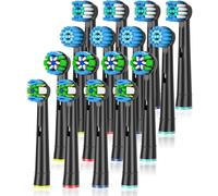 Qitizu Brossette Compatible avec Braun Oral-b, Têtes de Rechange pour Brosse à Dents Electrique Oral-b, Inclure Precision, Floss, Cross, Sensitive (16 noir)