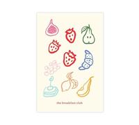 QITJSGD Poster sur toile Breakfast Club- Décoration murale pour salon, chambre à coucher - 20 x 30 cm