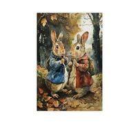 QITJSGD Poster sur toile Tale of Peter Rabbit, décoration de chambre à coucher, bureau, chambre, cadeau, 50 x 75 cm