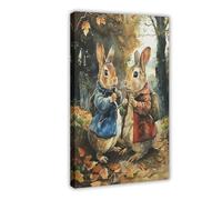 QITJSGD Poster sur toile Tale of Peter Rabbit - Décoration de chambre à coucher, bureau, chambre - Cadeau - 20 x 30 cm