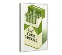 QITUBVAF Impression sur toile « Eat Your Greens » - Décoration murale pour salon, chambre à coucher - 40 x 60 cm