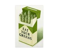 QITUBVAF Impression sur toile « Eat Your Greens » - Décoration murale pour salon, chambre à coucher - 40 x 60 cm