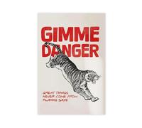 QITUBVAF Impression sur toile Gimme Danger Tigre Impression sur toile Décoration murale pour salon, chambre à coucher 20 x 30 cm