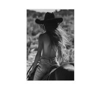 QITUBVAF Poster sur toile Cowgirl Freedom, décoration de chambre à coucher, bureau, chambre, cadeau, 20 x 30 cm