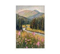 QITUBVAF Poster sur toile Creek at The Bottom of The Hill- Décoration murale pour salon, chambre à coucher - 50 x 75 cm
