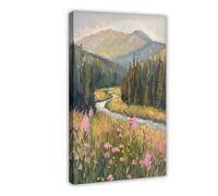 QITUBVAF Poster sur toile Creek at The Bottom of The Hill - Décoration pour chambre à coucher, bureau, chambre - Cadeau 60 x 90 cm