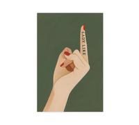 QITUBVAF Poster sur toile représentant le doigt d'honneur de la dame - Décoration de chambre à coucher, bureau, chambre - Cadeau - 20 x 30 cm