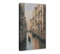 QITUBVAF Poster sur toile Venise Grand Canal, décoration de chambre à coucher, bureau, chambre, cadeau 30 x 45 cm