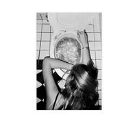 QITUBVAF Poster sur toile « Woman After The Disco Party » - Décoration pour chambre à coucher, bureau, chambre - Cadeau - 30 x 45 cm