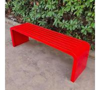 QIUCHIREMAI Banc de Jardin en 4 Places Banc Exterieur Jardin sans Dossier D'extérieur Toutes Saisons Soleil Ni La Pluie Pas D'assemblage Nécessaire Red 70.9 * 15.7 * 33.46“