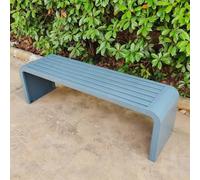 QIUCHIREMAI Banc de Jardin en 4 Places Banc Exterieur Jardin sans Dossier D'extérieur Toutes Saisons Soleil Ni La Pluie Pas D'assemblage Nécessaire Gray 86.6 * 15.7 * 33.46