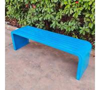 QIUCHIREMAI Banc de Jardin en 4 Places Banc Exterieur Jardin sans Dossier D'extérieur Toutes Saisons Soleil Ni La Pluie Pas D'assemblage Nécessaire Sky 78.7 * 15.7 * 33.46“